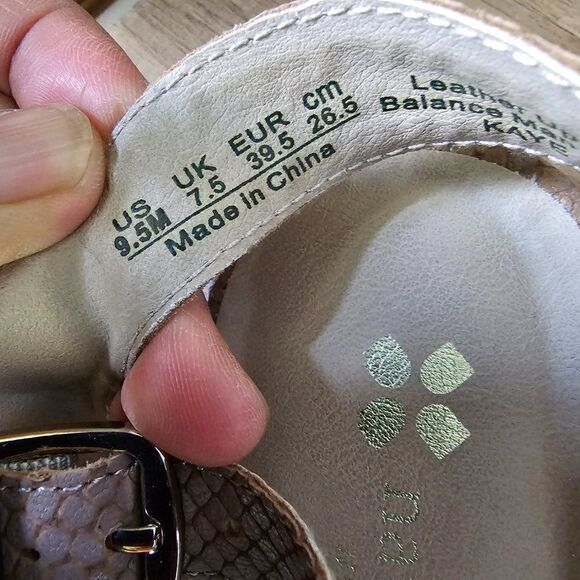 NEW WITHOUT BOX NATURALIZER N5 CONTOUR KAYE LEATHER UPPER BEIGE SANDALS 9.5 - Picture 10 of 13